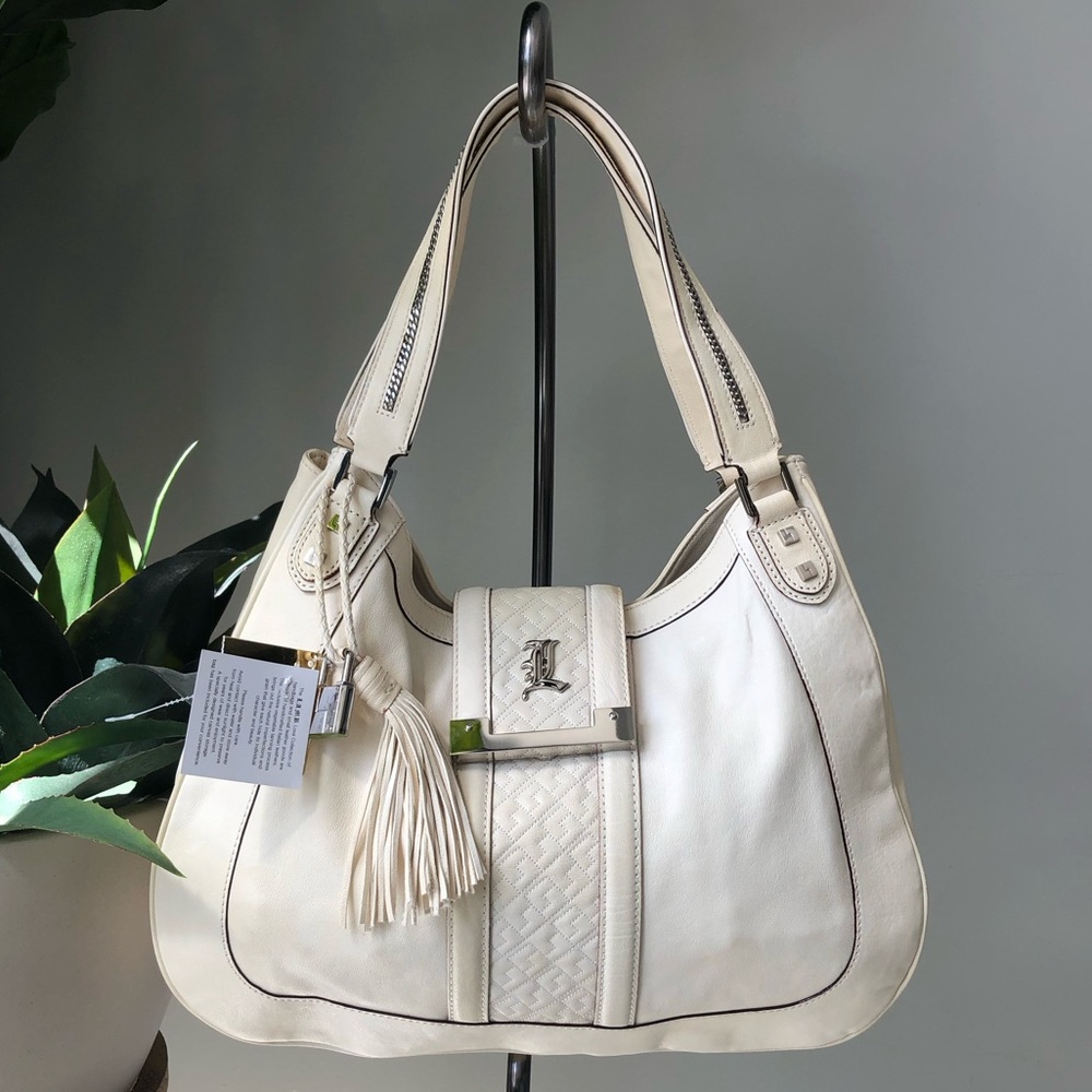 L.A.M.B Love Asti Leather Glazed Shoulder Bag- NWT Retails $775